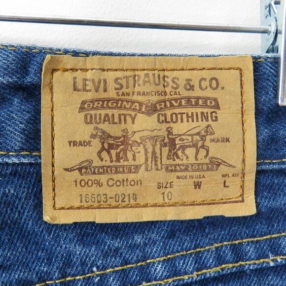 90s Vintage LEVIS Dark Wash Mom Jeans Tapered Straight Leg Back Yoke Retro 27" - Picture 5 of 5